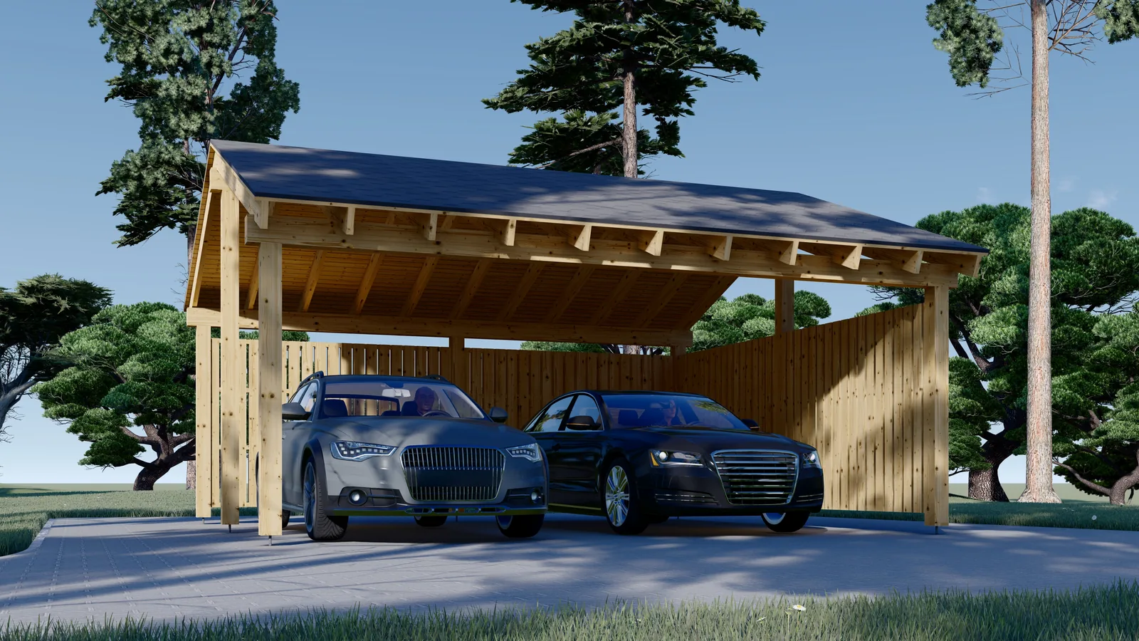 Pérgola moon doble 6x6